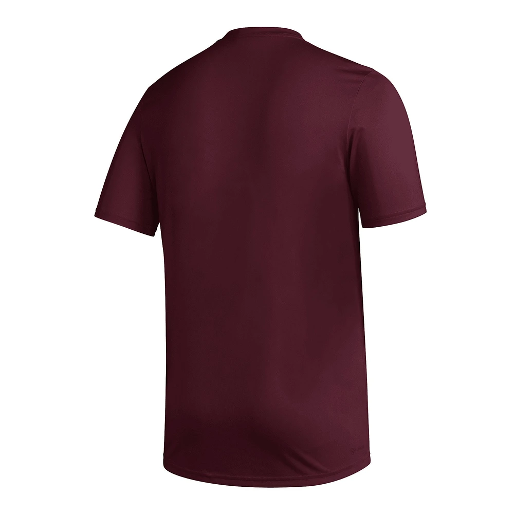 T-shirt d'avant-match adidas Arizona State Sun Devils Stripe Up AEROREADY pour homme