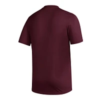 T-shirt d'avant-match adidas Arizona State Sun Devils Stripe Up AEROREADY pour homme