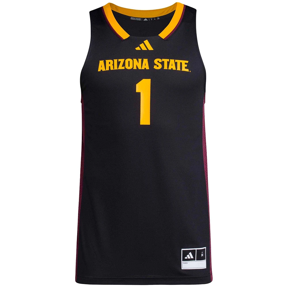 Men's adidas #1 Black Arizona State Sun Devils Replica Swingman Jersey