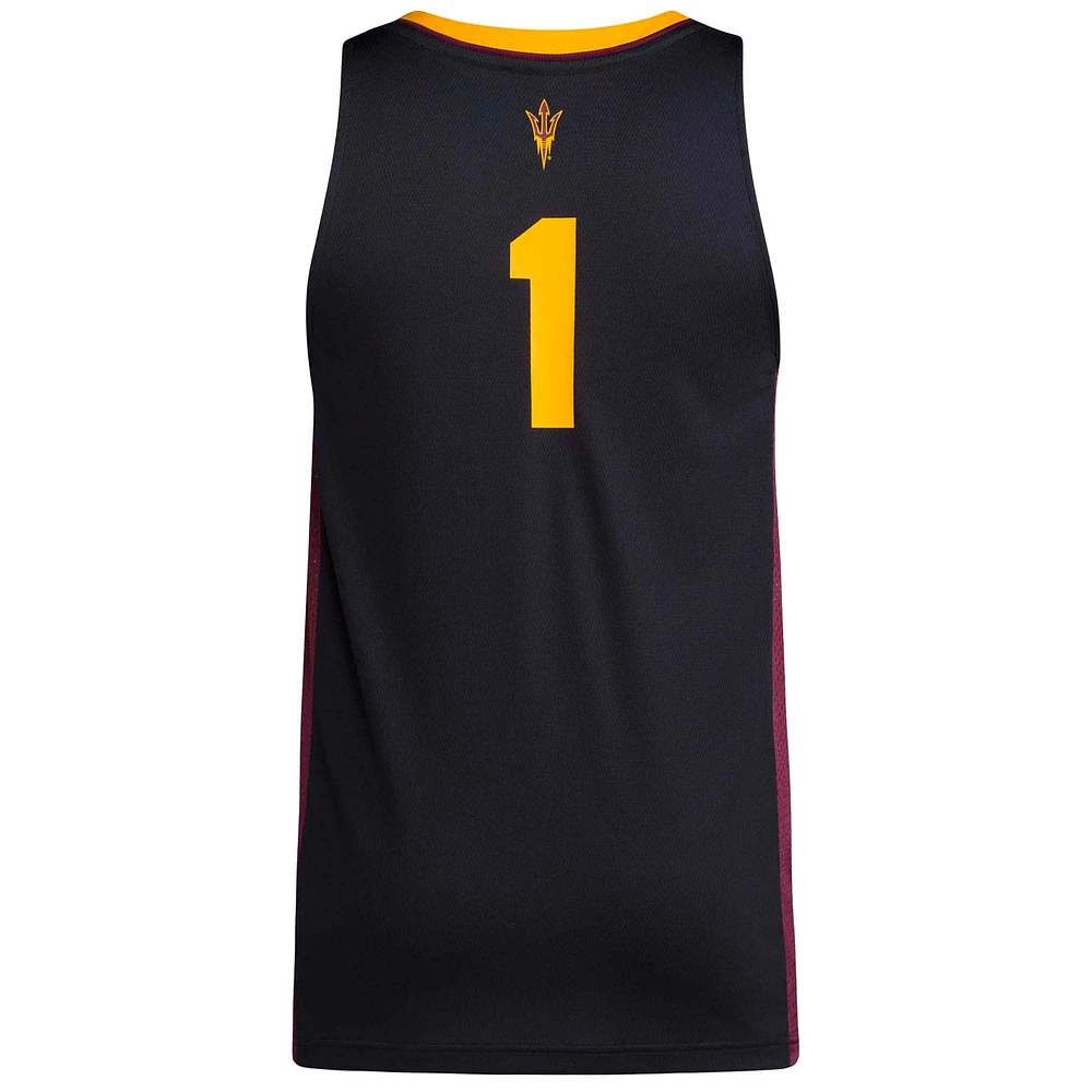 Men's adidas #1 Black Arizona State Sun Devils Replica Swingman Jersey