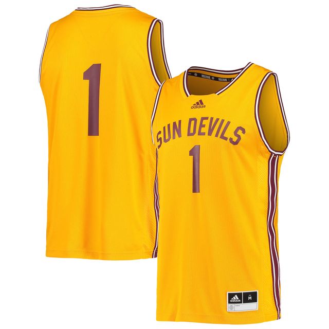 Maillot rétro inversé #1 adidas Arizona State Sun Devils pour hommes, or