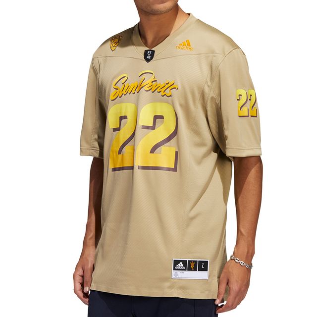 Maillot adidas #22 Tan Arizona State Sun Devils Rising Premier Strategy pour hommes