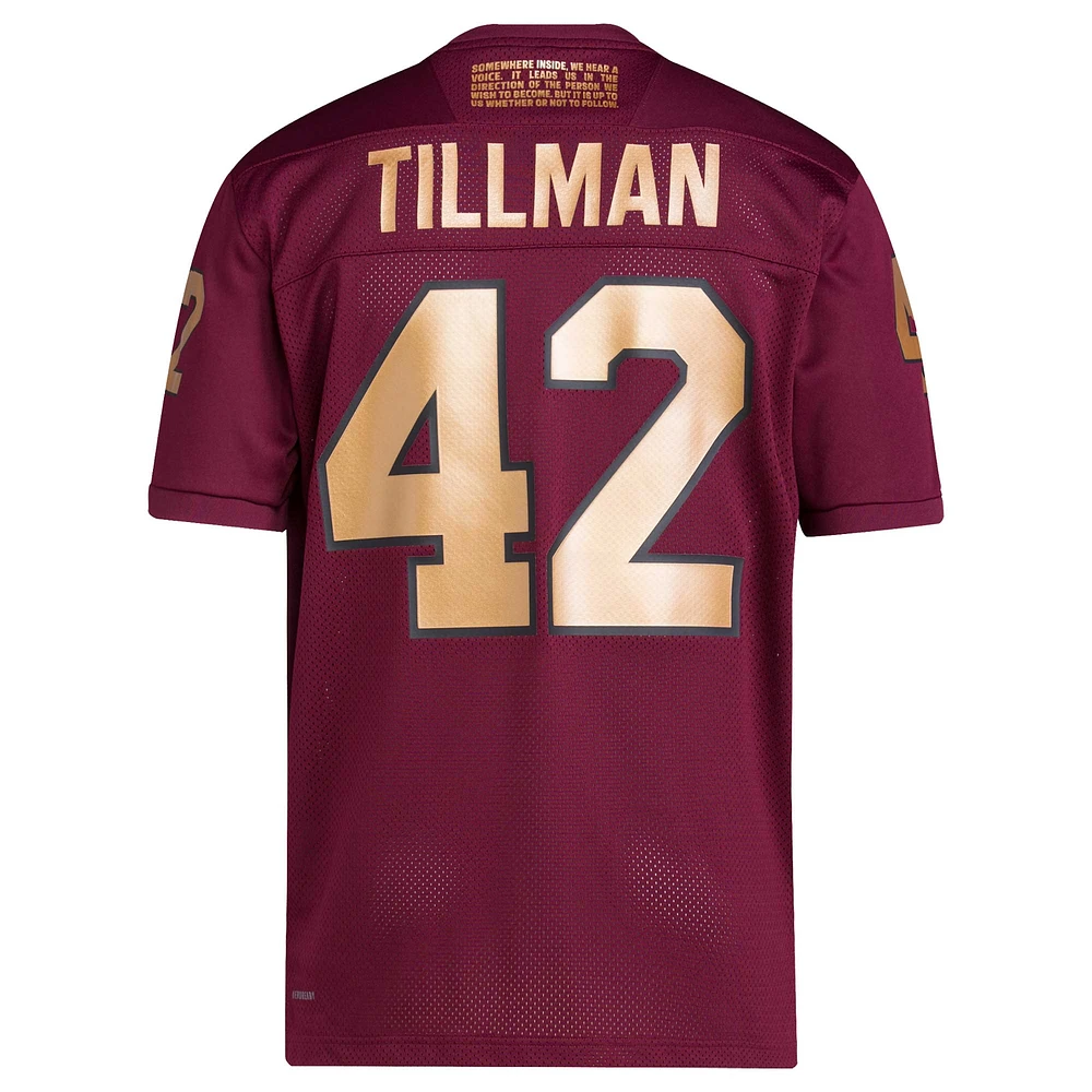 Men's adidas Pat Tillman #42 Maroon Arizona State Sun Devils Football Icon Premier Jersey