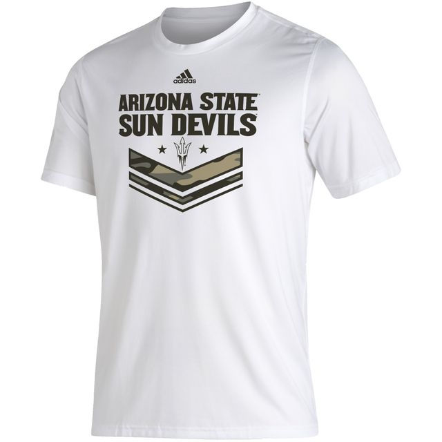 T-shirt Adidas Arizona State Sun Devils Military Appreciation Creator blanc pour homme