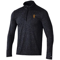 Men's Champion Heathered Black Arizona State Sun Devils Field Day Team Quarter-Zip Jacket