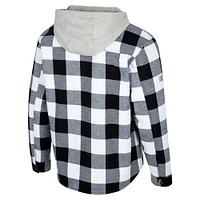 Men's Colosseum Black/White Arizona State Sun Devils Buffalo Plaid Full-Zip Jacket