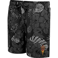 Men's Colosseum Black Arizona State Sun Devils The Dude Swim Shorts