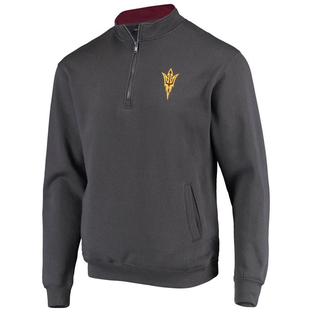Veste Colosseum Charcoal Arizona State Sun Devils Tortugas Logo Quarter-Zip pour homme