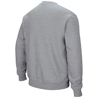 Men's Colosseum Heather Gray Arizona State Sun Devils Arch & Logo Pullover Sweatshirt