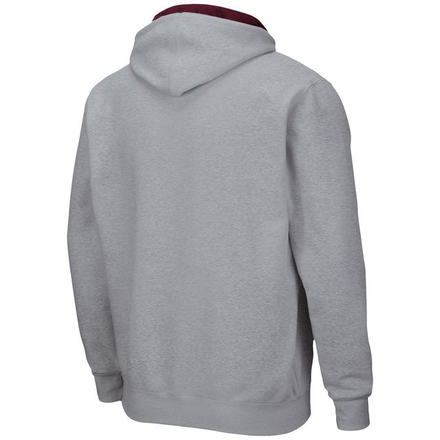 Sweat à capuche zippé complet Colosseum gris chiné Arizona State Sun Devils Arch & Logo 3.0 pour homme