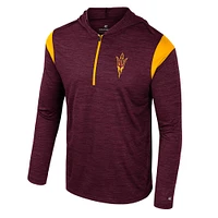 Men's Colosseum Maroon Arizona State Sun Devils Dozer Half-Zip Windshirt