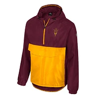 Men's Colosseum  Maroon Arizona State Sun Devils Reloaded Anorak Half-Zip Jacket