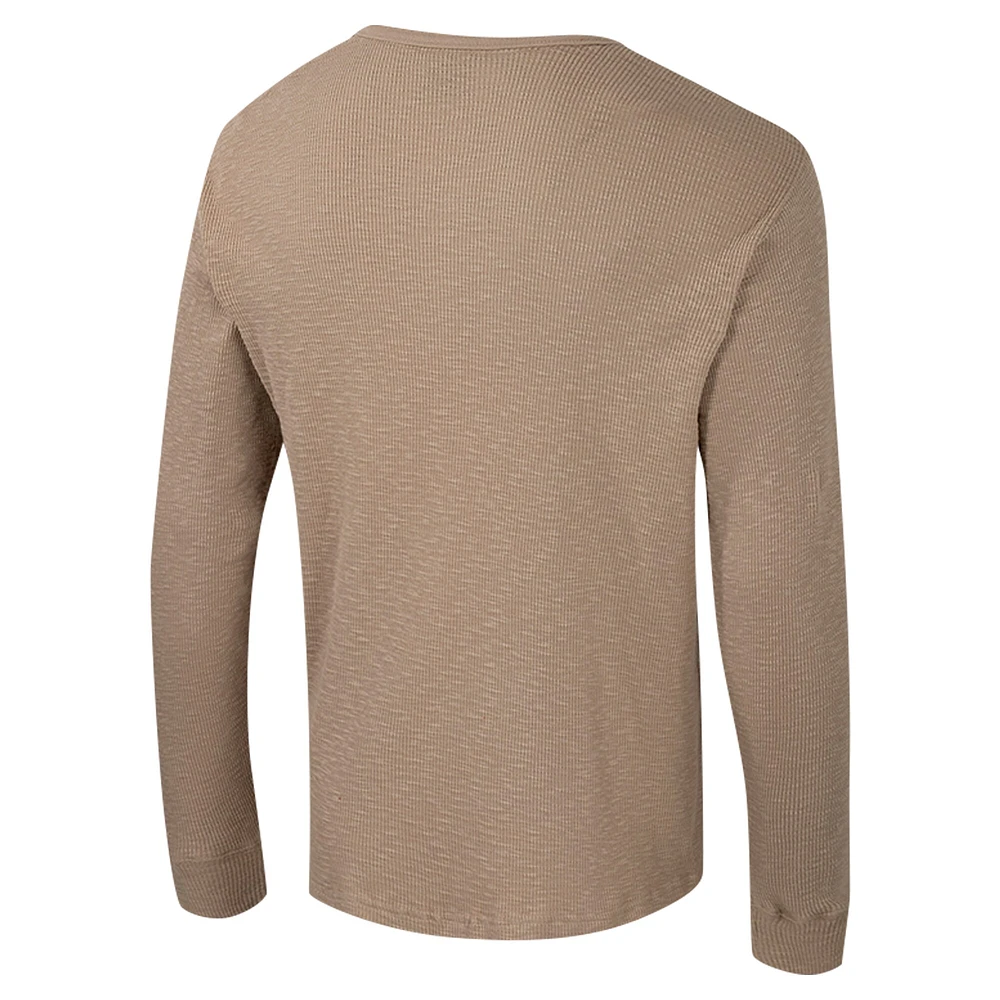 Chemise Henley à manches longues Great Outdoors pour homme Colosseum Tan Arizona State Sun Devils