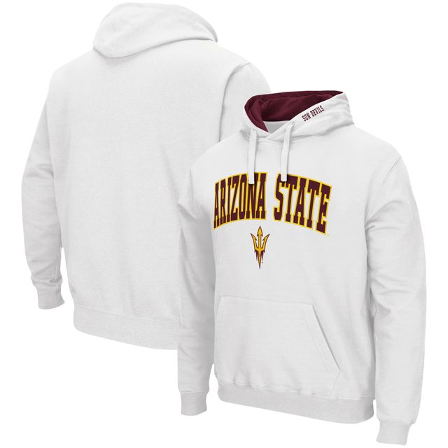 Colosseum White Arizona State Sun Devils Arch & Logo 3.0 Pull à capuche pour hommes