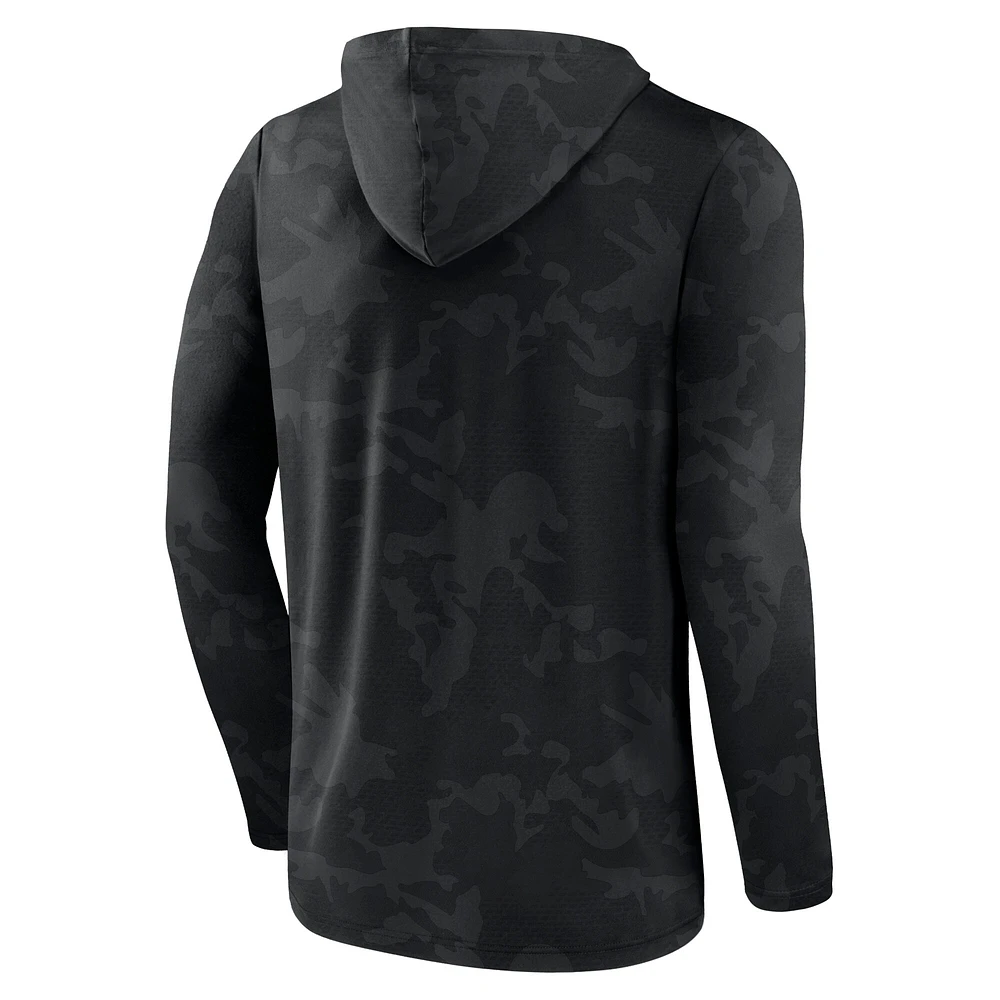 Men's Fanatics  Black Arizona State Sun Devils Camo Hoodie Long Sleeve T-Shirt
