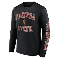 Men's Fanatics Black Arizona State Sun Devils Distressed Arch Over Logo Long Sleeve T-Shirt
