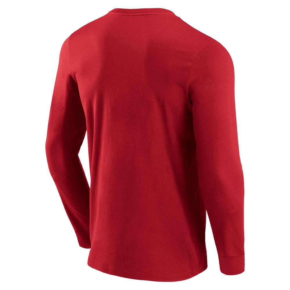 Men's Fanatics Maroon Arizona State Sun Devils Campus 2.0 Long Sleeve T-Shirt