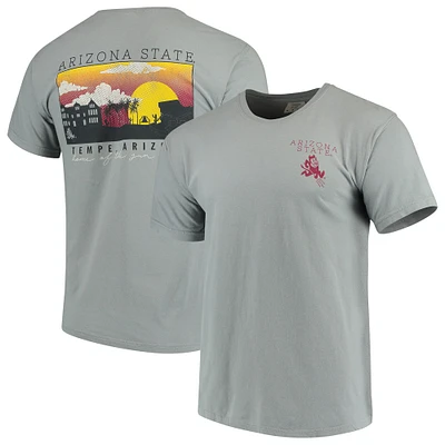 Men's Gray Arizona State Sun Devils Team Comfort Colors Campus Scenery T-Shirt
