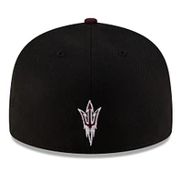 Men's New Era Black/Maroon Arizona State Sun Devils On-Field 59FIFTY Fitted Hat