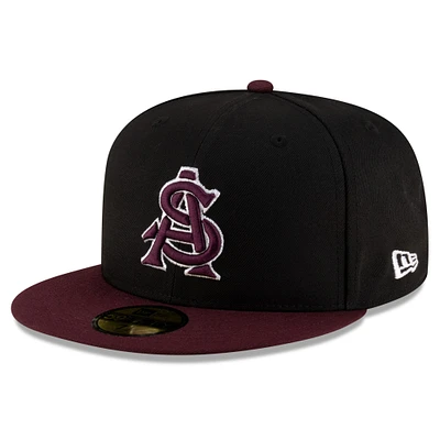 Men's New Era Black/Maroon Arizona State Sun Devils On-Field 59FIFTY Fitted Hat