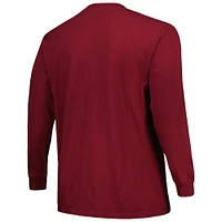 Men's Profile Maroon Arizona State Sun Devils Big & Tall Two-Hit Long Sleeve T-Shirt