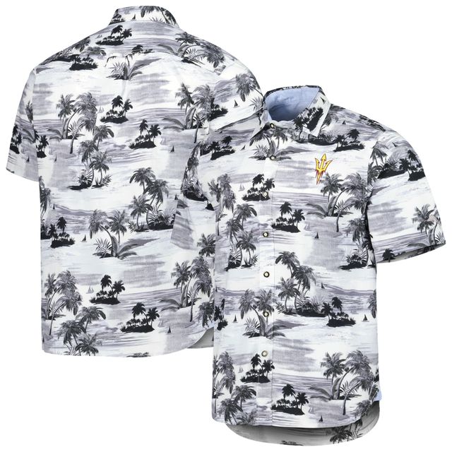 Chemise boutonnée Tommy Bahama pour homme, noir, Arizona State Sun Devils, horizons tropicaux