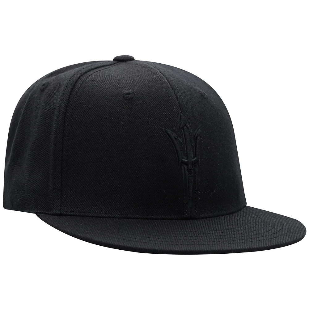 Men's Top of the World Arizona State Sun Devils Black On Fitted Hat