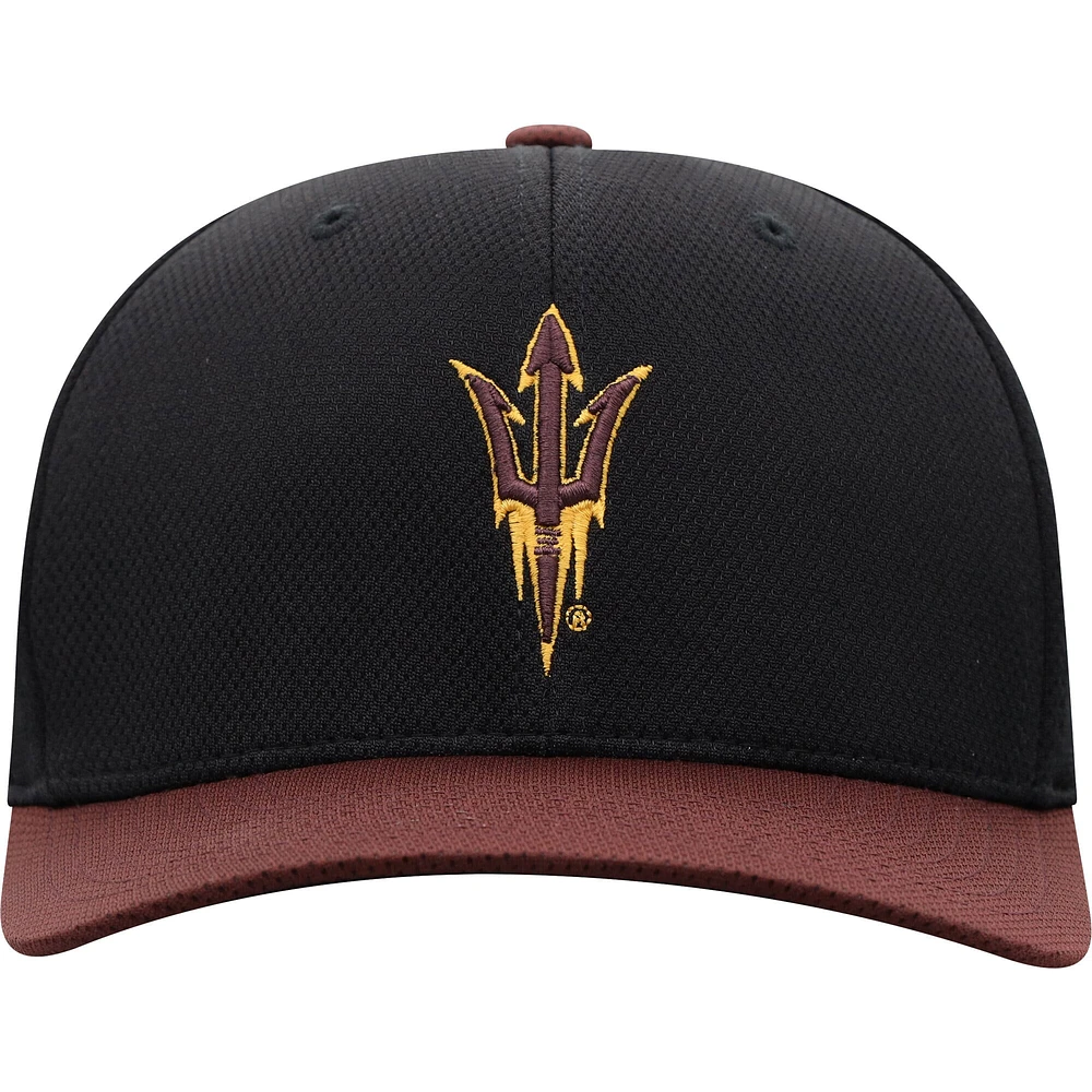 Men's Top of the World Black/Maroon Arizona State Sun Devils Two-Tone Reflex Hybrid Tech Flex Hat