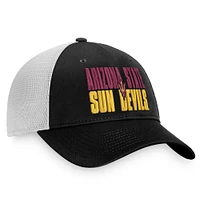 Men's Top of the World Black/White Arizona State Sun Devils Stockpile Trucker Snapback Hat