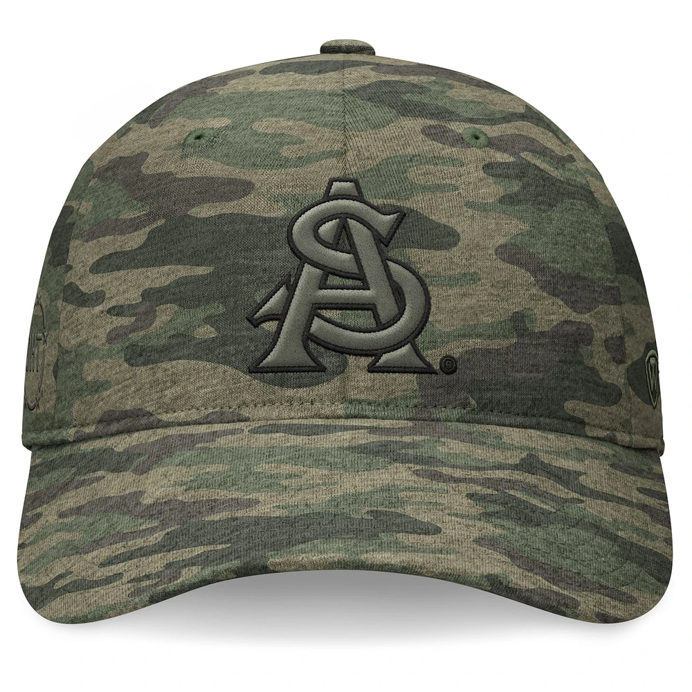 Men's Top of the World Camo Arizona State Sun Devils OHT Military Appreciation Hound Adjustable Hat