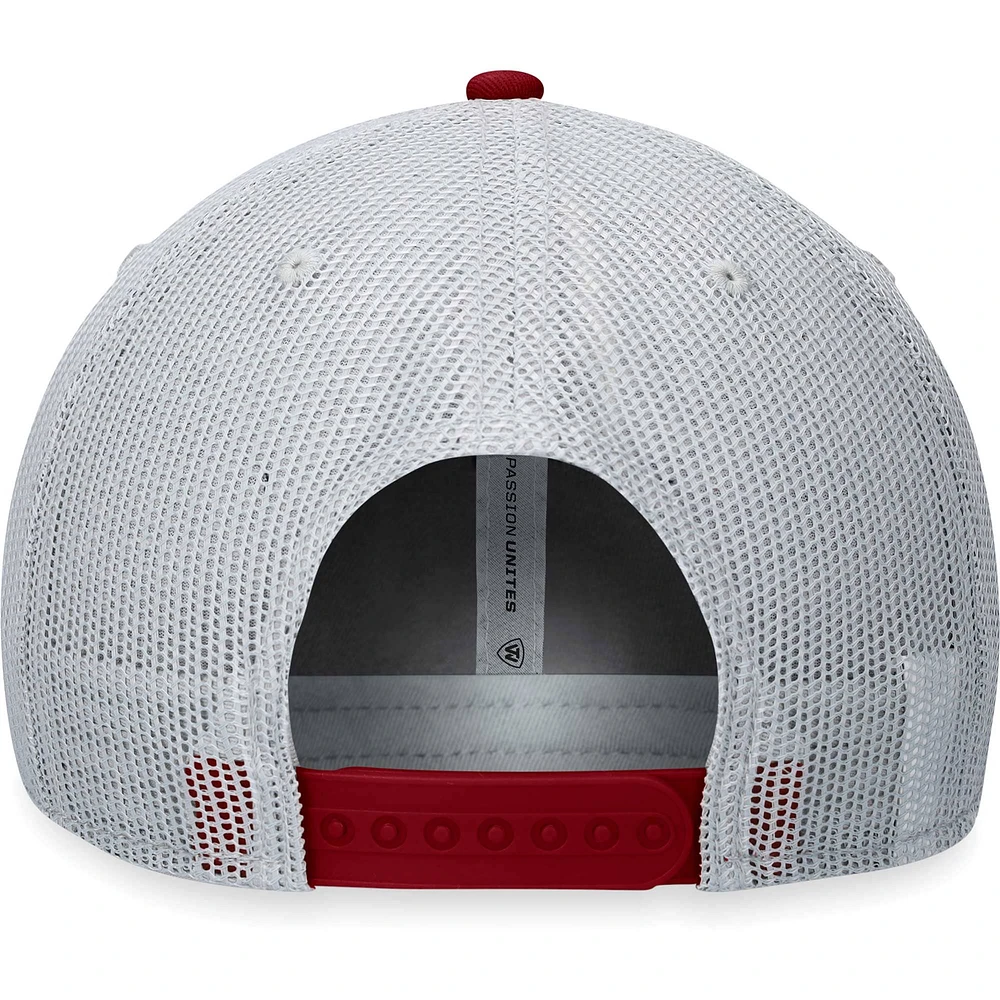 Men's Top of the World Gray/Maroon Arizona State Sun Devils Aurora Trucker Adjustable Hat