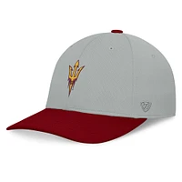Men's Top of the World  Gray/Maroon Arizona State Sun Devils Mick Flex Hat