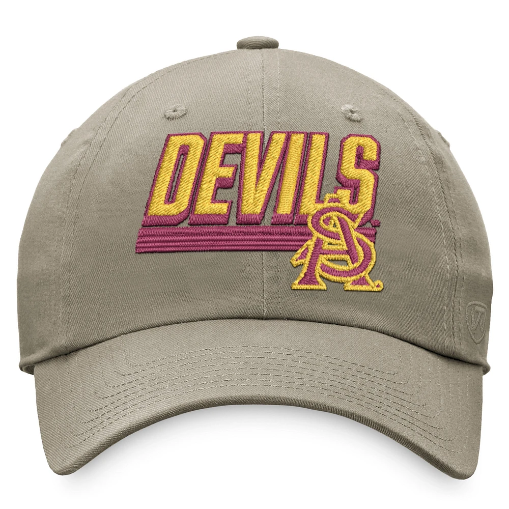 Men's Top of the World Khaki Arizona State Sun Devils Slice Adjustable Hat