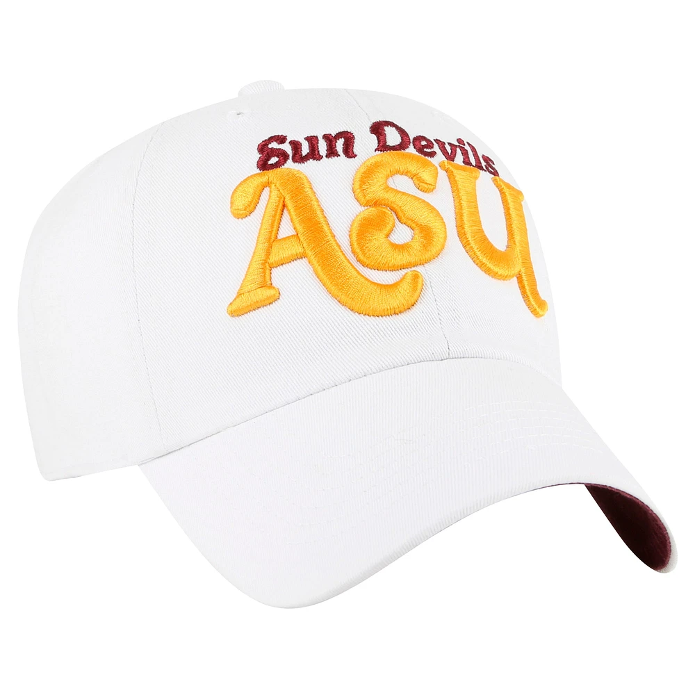 Women's '47 White Arizona State Sun Devils Pensacola Clean Up Adjustable Hat