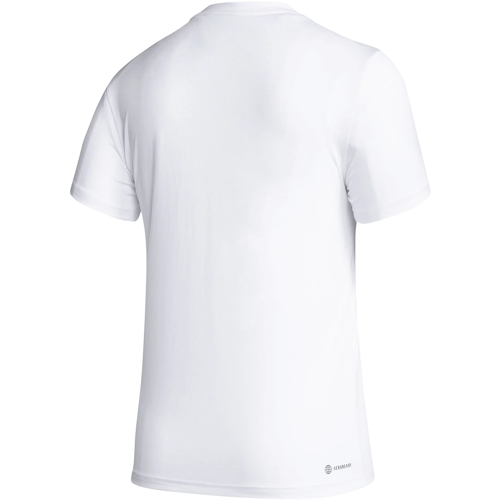 Women's adidas White Arizona State Sun Devils AEROREADY Breast Cancer Awareness Pregame T-Shirt