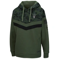 Women's Colosseum Olive/Camo Arizona State Sun Devils OHT Military Appreciation Extraction Chevron Pullover Hoodie