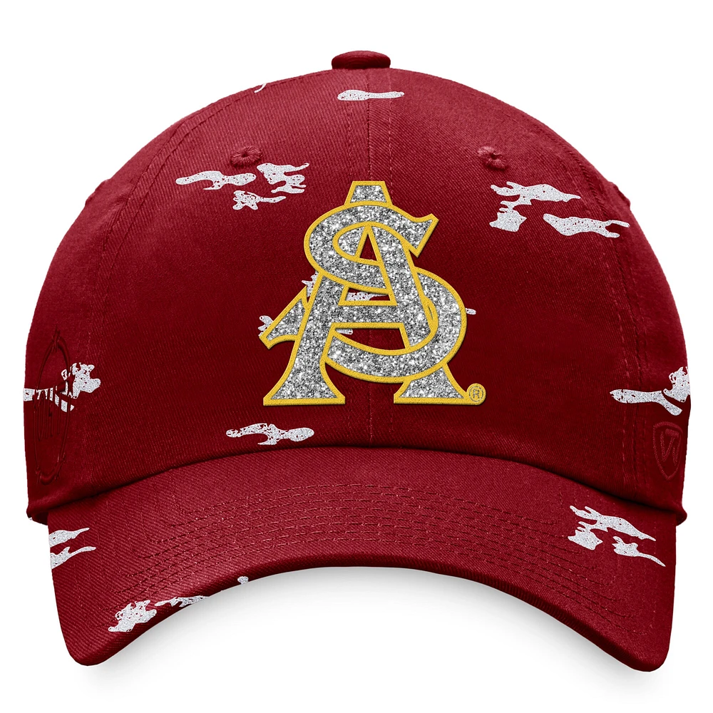 Women's Top of the World Maroon Arizona State Sun Devils OHT Military Appreciation Betty Adjustable Hat