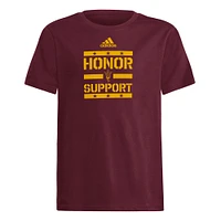 Youth adidas Maroon Arizona State Sun Devils Honor Support T-Shirt
