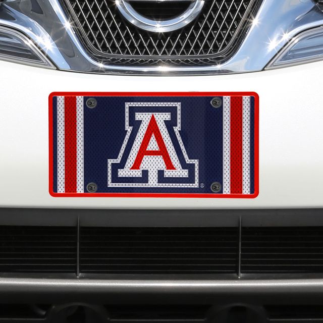 Plaque d'immatriculation découpée au laser en acrylique des Wildcats de l'Arizona