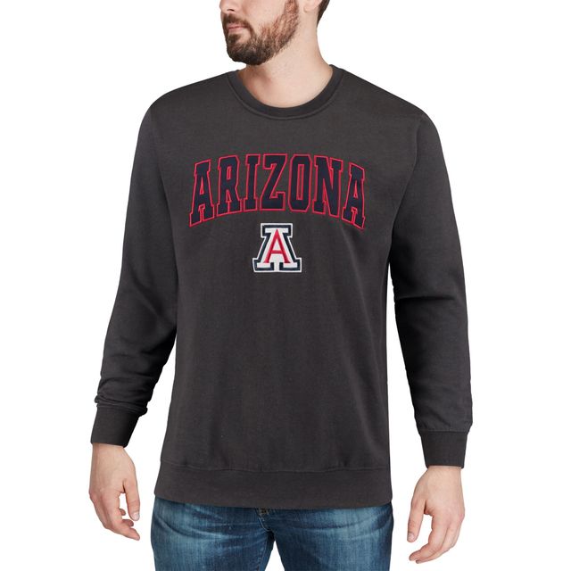 Colosseum Charcoal Arizona Wildcats Arch & Logo Crew Neck Sweat-shirt pour homme