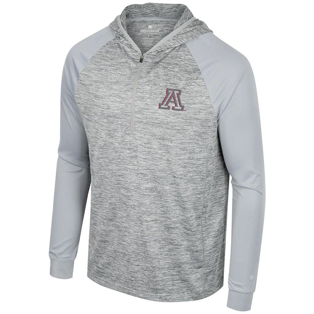 Haut à capuchon Cybernetic Raglan des Wildcats de l'Arizona Colosseum Gray pour homme