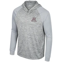 Haut à capuchon Cybernetic Raglan des Wildcats de l'Arizona Colosseum Gray pour homme