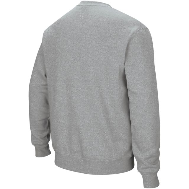 Colosseum Heather Grey Arizona Wildcats Arch & Logo Crew Neck Sweat-shirt pour homme
