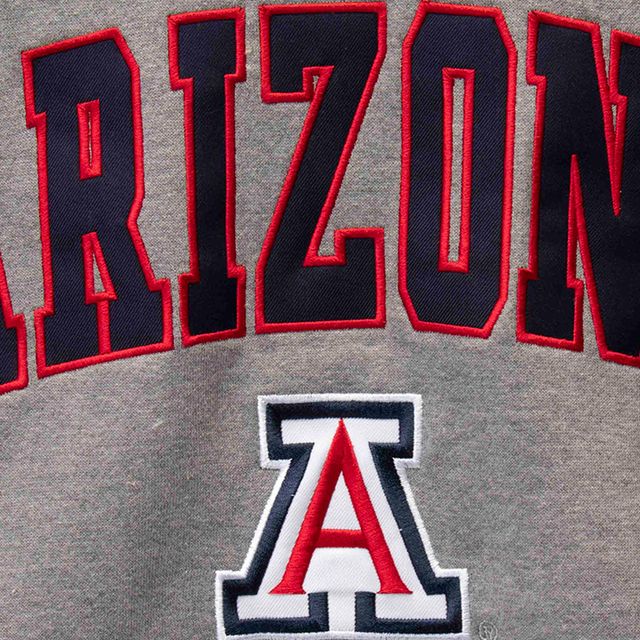 Colosseum Heather Grey Arizona Wildcats Arch & Logo Crew Neck Sweat-shirt pour homme