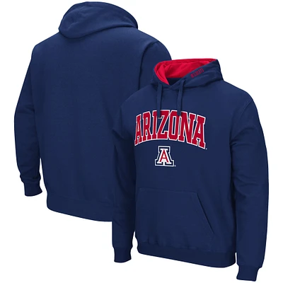 Sweat à capuche Colosseum Navy Arizona Wildcats Arch & Logo 3.0 pour hommes