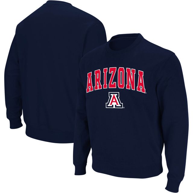 Colosseum Navy Arizona Wildcats Arch & Logo Sweat à col ras du cou pour homme