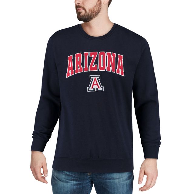 Colosseum Navy Arizona Wildcats Arch & Logo Sweat à col ras du cou pour homme