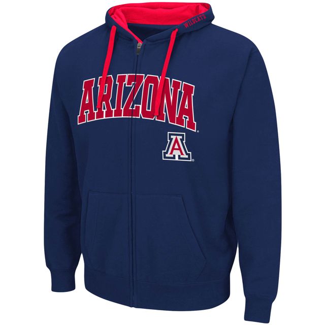 Sweat à capuche zippé Colosseum Arizona Wildcats Big & Tall pour homme, bleu marine