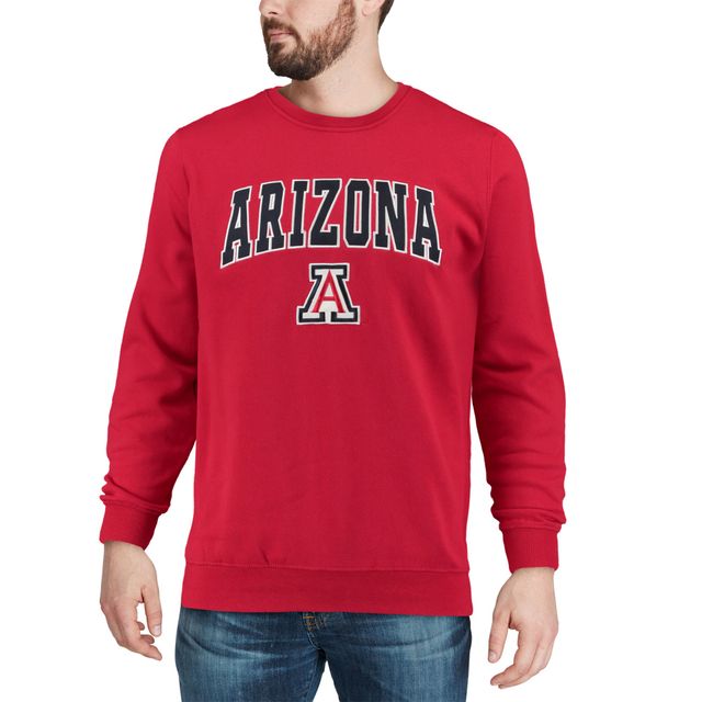 Sweat-shirt à col rond avec logo et arc Colosseum Red Arizona Wildcats pour hommes