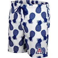 Men's Colosseum White/Navy Arizona Wildcats Pineapple Swim Shorts
